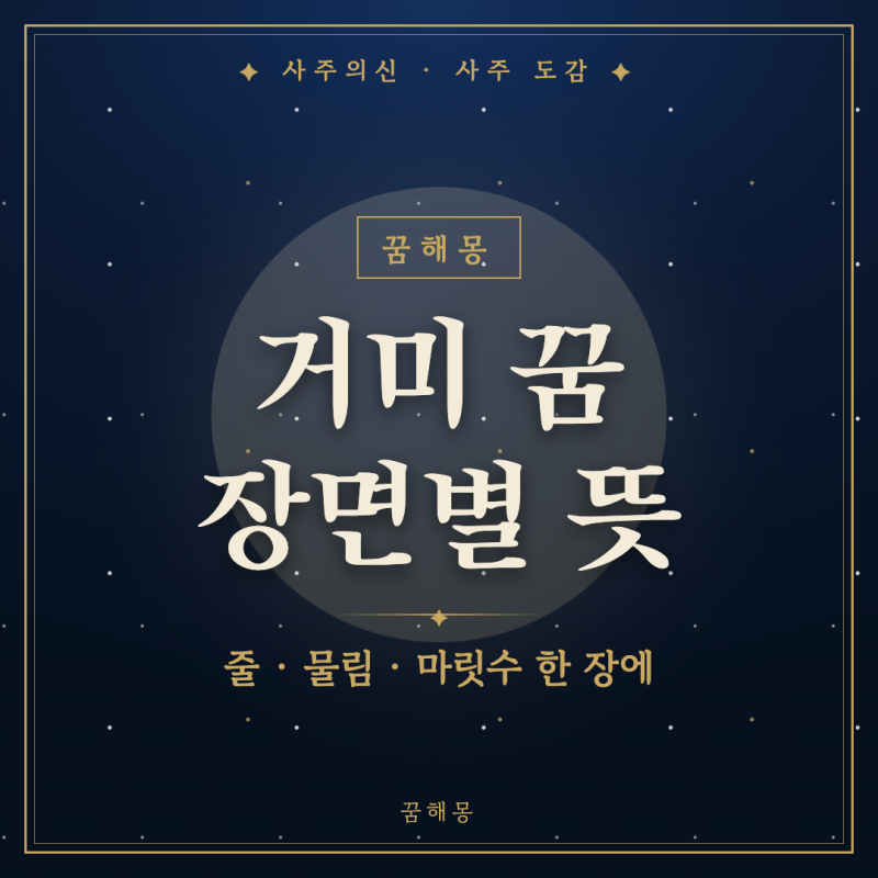거미 꿈해몽, 자다 깨서 이불을 털어 본 아침에 읽는 장면별 풀이