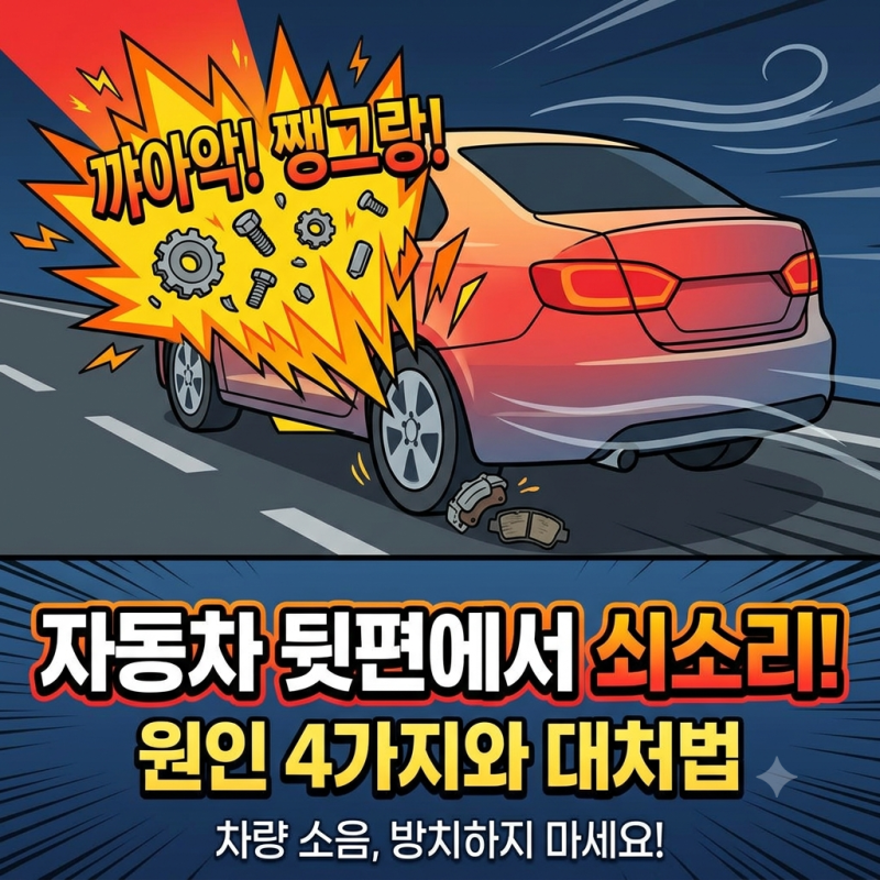 자동차 주행 중 뒷편에서 쇠소리 나는 이유｜브레이크부터 배기장치까지 점검해야 할 곳