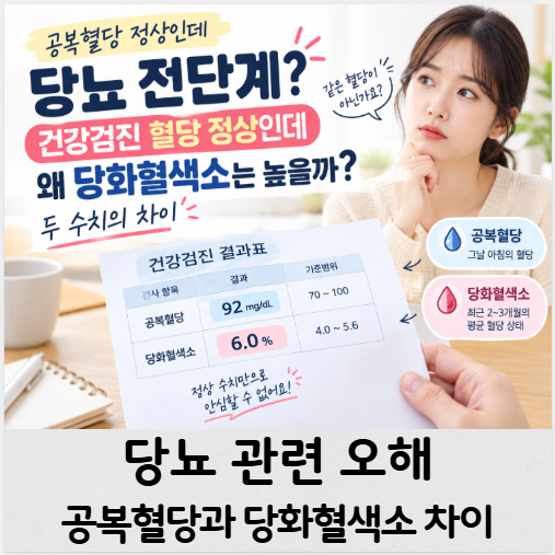 공복혈당 정상인데 당뇨 전단계일수도 있어요~ 건강검진 당화혈색소는 왜 높을까요? 두 수치....