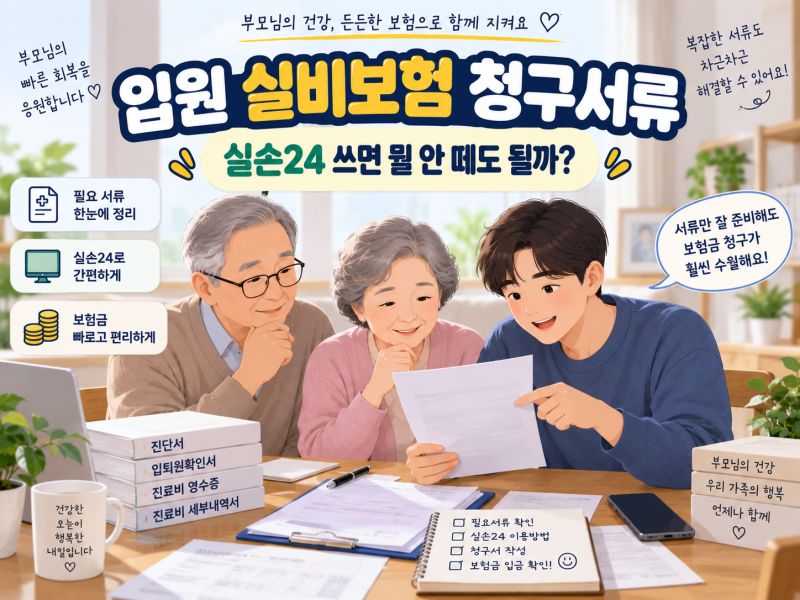 우체국 실비보험 입원 청구서류, 막막했는데 실손24로 어디까지 될까?