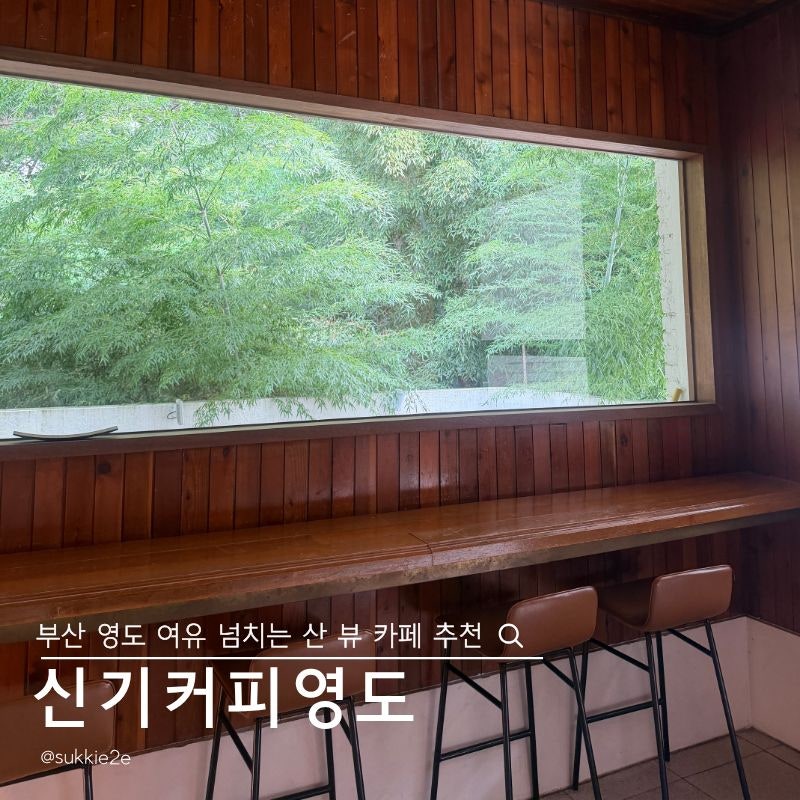 부산 신기커피영도 후기 | 조용한 산뷰 카페 찾을 때 현지인 추천 카페