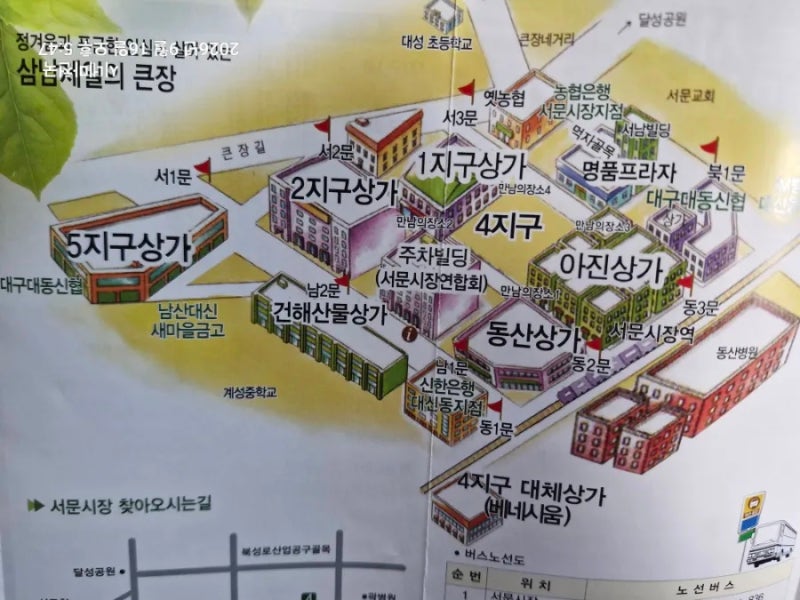 대구 서문시장 상가별 취급품목 총정리｜1지구·2지구·4지구·5지구·동산상가·건해산물·명....