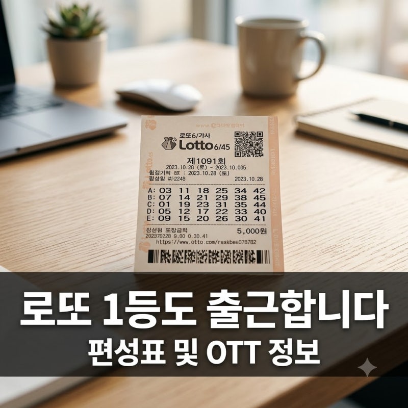 로또 1등도 출근합니다 편성표 티빙 선공개 및 tvN 재방송 정보