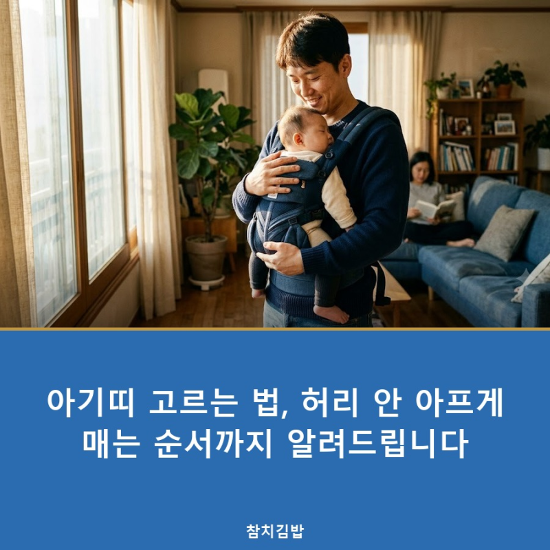 아기띠 고르는 법, 허리 안 아프게 매는 순서까지 알려드립니다