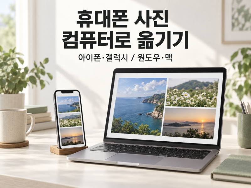 휴대폰 사진 컴퓨터로 옮기기, 아이폰·갤럭시와 윈도우·맥별 방법
