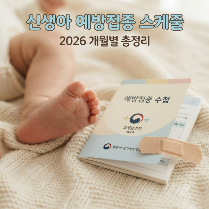 신생아 예방접종 스케줄 총정리 | 2026 국가예방접종 개월별 일정표