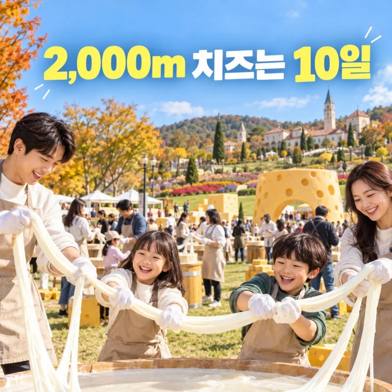 임실 N 치즈 축제 2026, 2,000m 치즈 늘리기는 10월 10일
