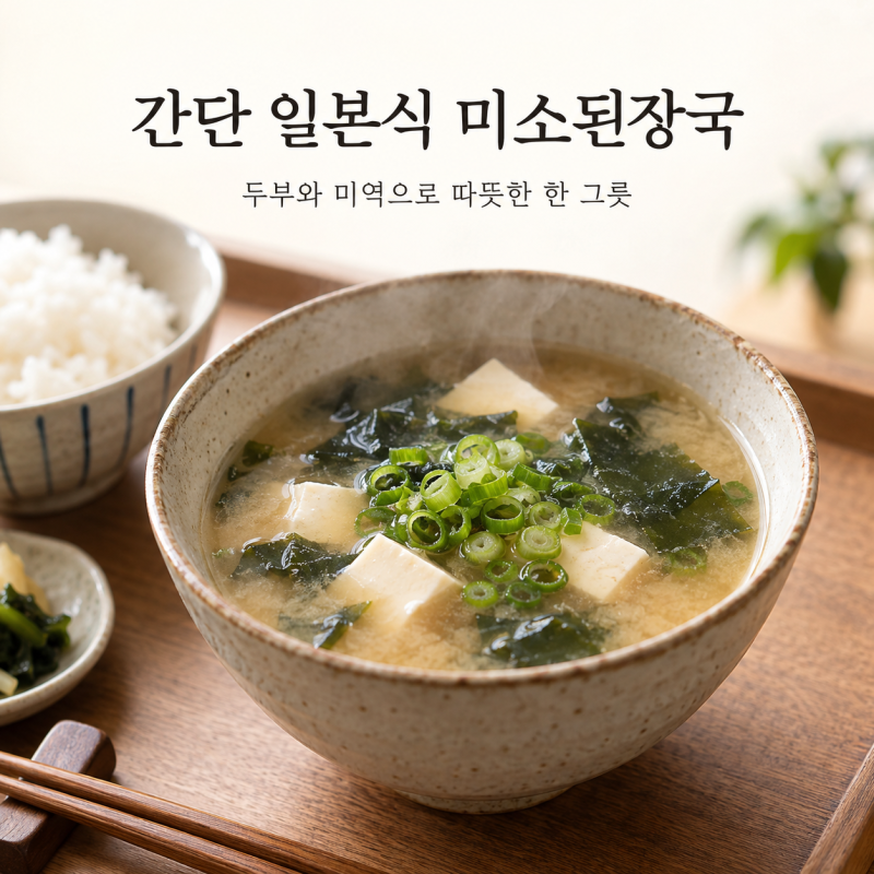 간단 미소된장국 만들기, 두부와 미역으로 10분 완성
