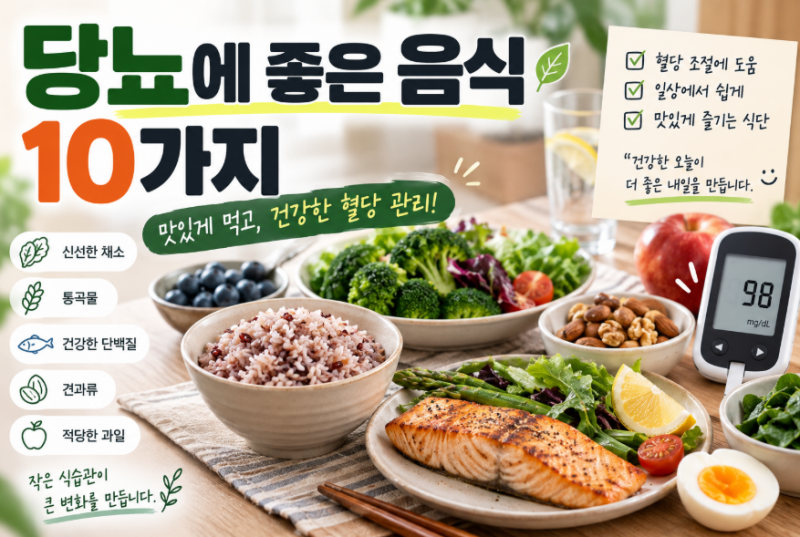 당뇨에 좋은 음식 10가지, 혈당 관리할 때 알아두면 좋은 식사법