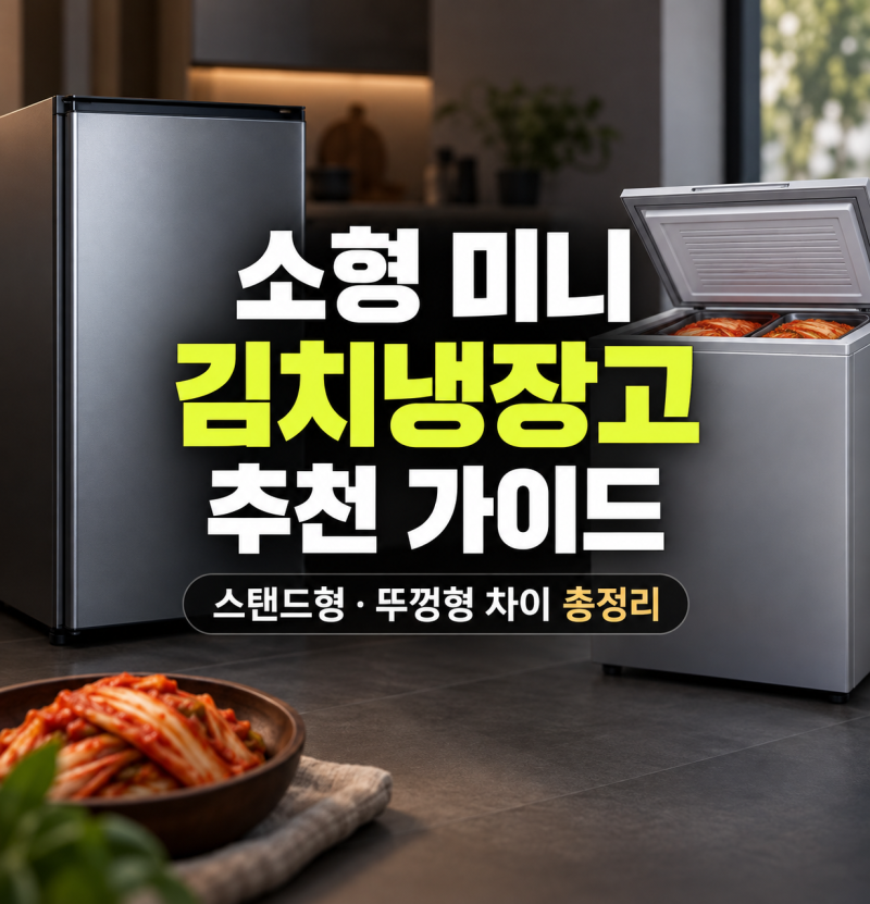 소형 미니 김치냉장고 추천 가이드, 스탠드형·뚜껑형 차이 총정리(+ 용량·크기·에너지효율)