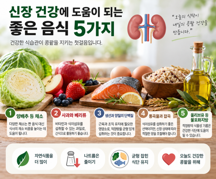 신장에 좋은 음식과 나쁜 음식, 콩팥 건강을 위한 식사 원칙