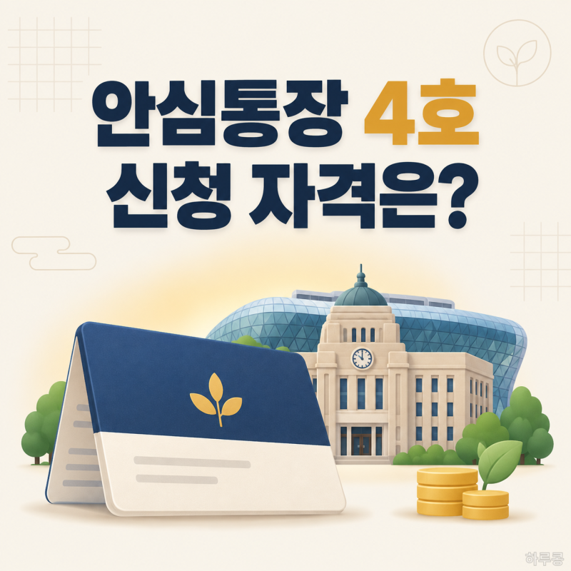 서울시 안심통장 4호 신청방법 & 자격조건 총정리(2026)