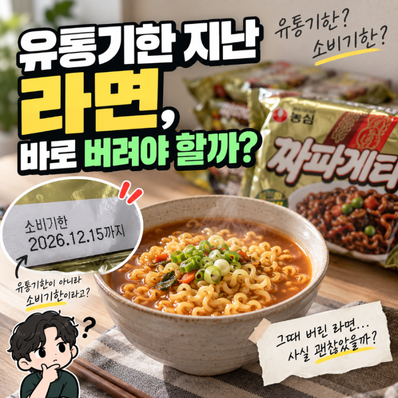 유통기한 지난 라면, 바로 버려야 할까?
