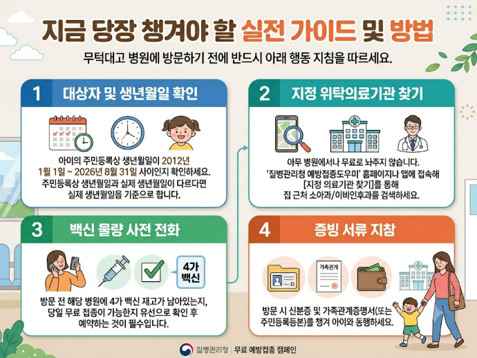 [대비 방법 총정리] 올겨울 어린이 독감 예방접종 무료 대상 확인부터 실비 청구까지