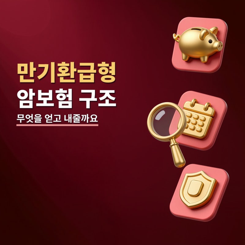 만기환급형암보험 볼 때 환급금보다 먼저 본 조건