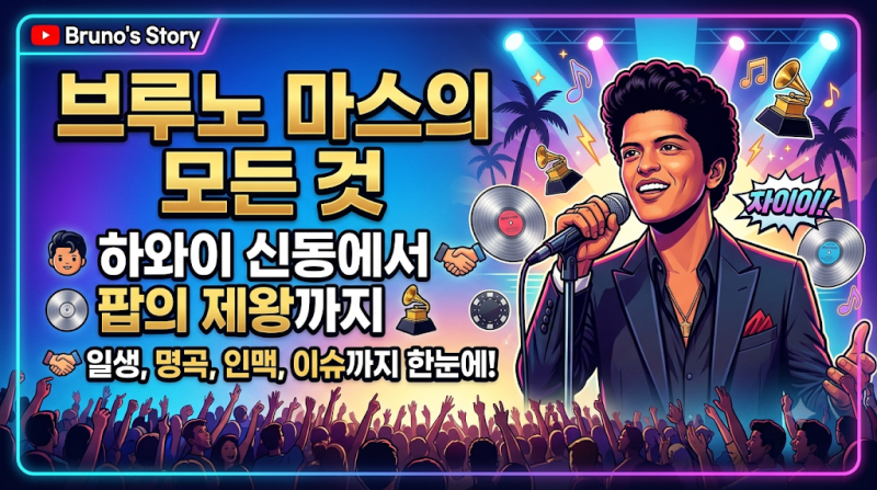 [내한 확정] 팝의 제왕 브루노 마스(Bruno Mars)의 모든 것: 일생, 명곡, 인맥부터 비하인드 이슈....