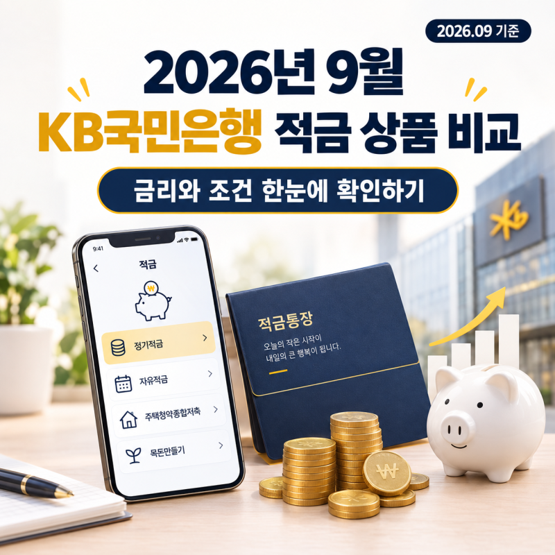 KB국민은행 적금 추천, 금리부터 우대조건까지 한눈에 비교