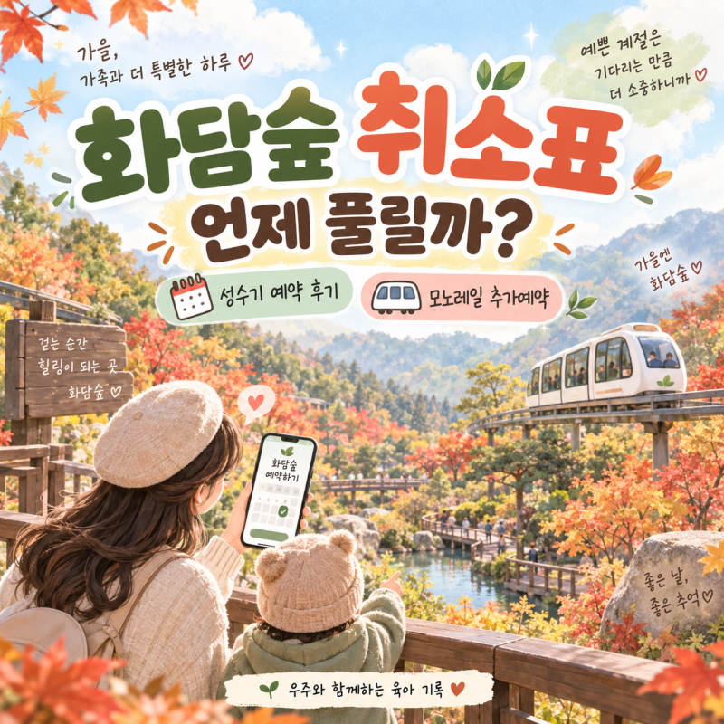 화담숲 취소표 언제 풀릴까 2026 성수기 예약 후기와 모노레일 추가예약