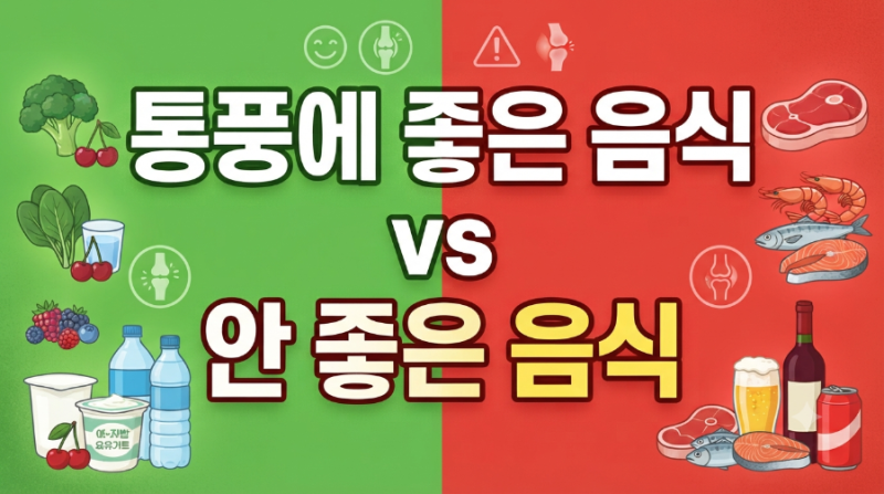 통풍에 좋은 음식 vs 안 좋은 음식