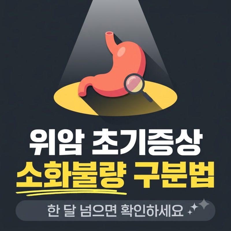 위암 초기증상 6가지와 소화불량 구분법, 내시경 받는 기준