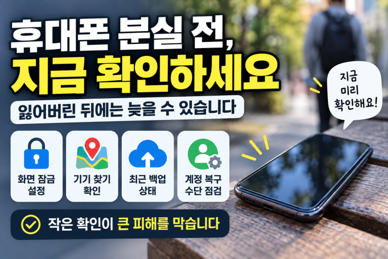 휴대폰 분실 전 설정에서 확인할 위치 찾기와 백업 상태