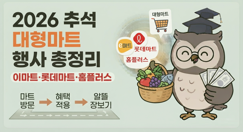 2026 추석 대형마트 행사 총정리｜이마트·롯데마트·홈플러스 할인부터 선물세트까지