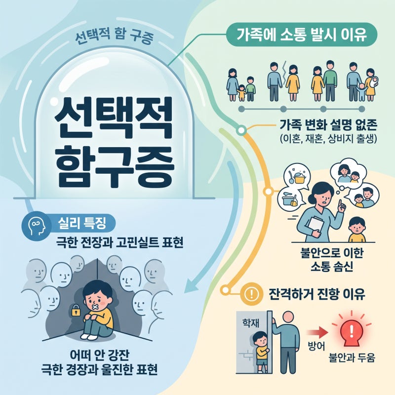 선택적 함구증 뜻 고집이 아닌 공포인 이유와 가족 대처 요령 정리