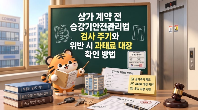 상가 계약 전 승강기안전관리법 검사 주기와 위반 시 과태료 대장 확인 방법