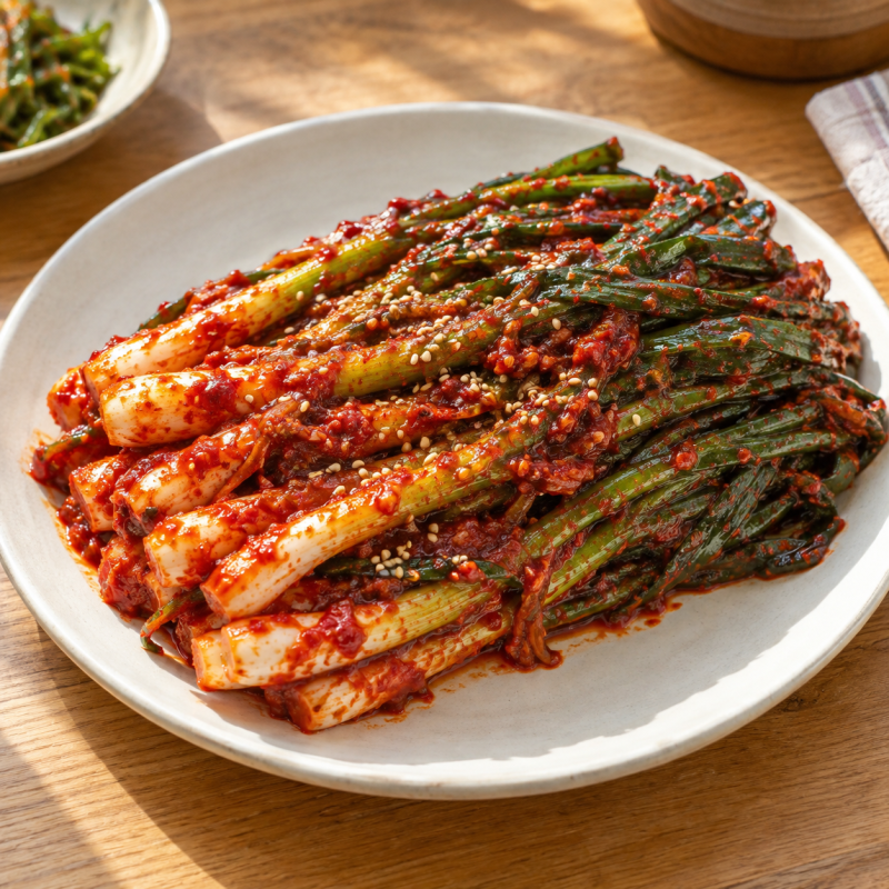 찹쌀풀 빼면 양념이 흘러내릴까? 파김치 담그는법과 농도 잡기