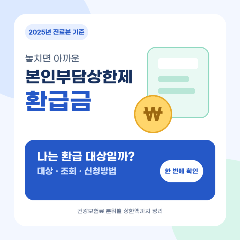 2026 본인부담상한제 환급금 조회·신청방법｜대상과 제외항목 총정리