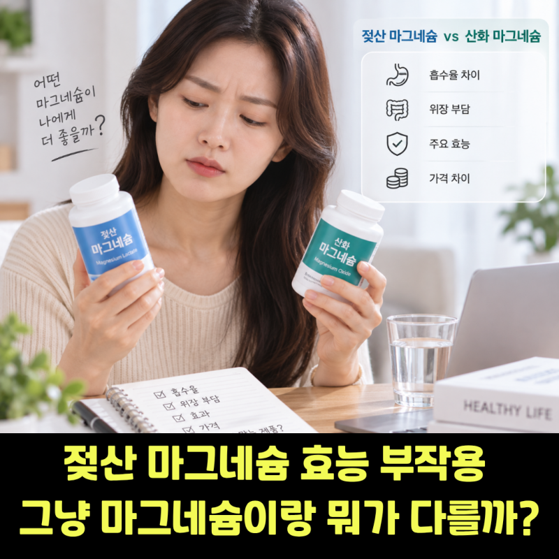 젖산 마그네슘 효능 부작용? 젖산 마그네슘 많은 음식·영양제 추천