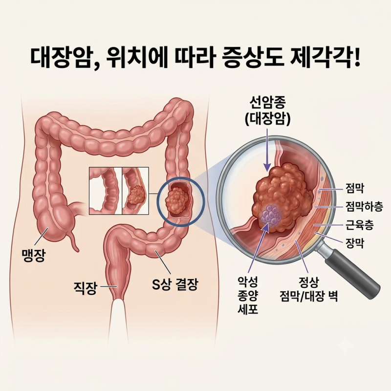 위치에 따라 증상도 제각각! 대장암 초기증상 5가지와 혈변 구분법
