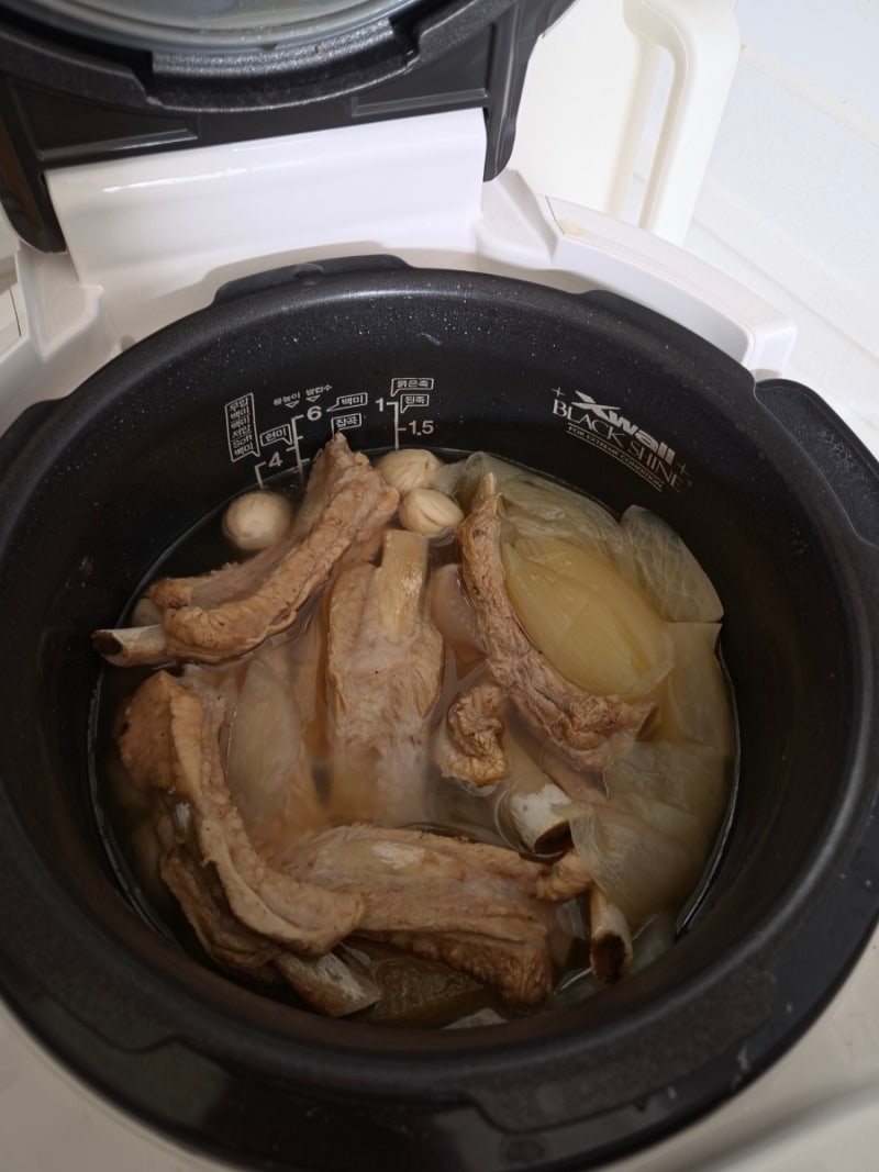 [밥솥 바쿠테]무염 돌아기 밥솥바쿠테,고압찜모드,등갈비 요리,간단레시피