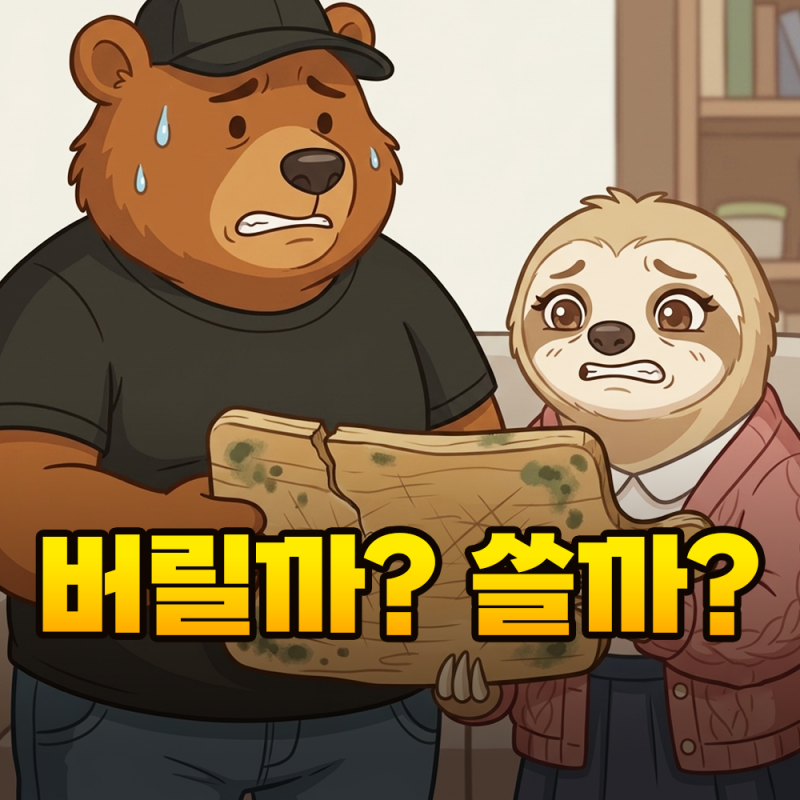 나무도마 버리는법, 칼자국, 곰팡이 생기면 교체해야 할까?