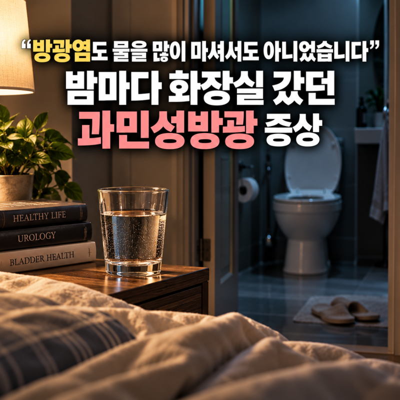 "방광염도 물을 많이 마셔서도 아니었습니다" 밤마다 화장실 갔던 과민성방광 증상