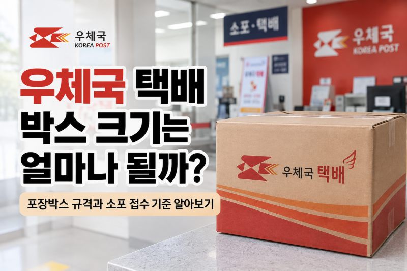 우체국 택배 박스 크기는 얼마나 될까? 포장박스 규격과 소포 접수 기준 알아보기