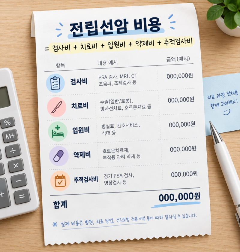 전립선암 비용, 수술비만 생각하면 안 되는 이유