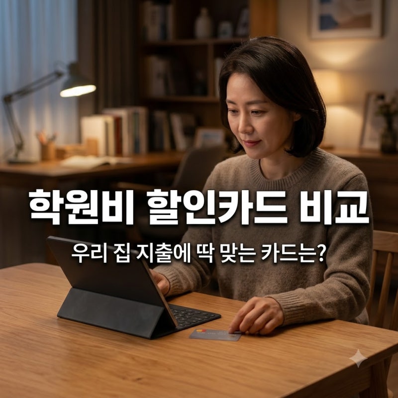 학원비 할인카드 제대로 고르는 법! 지출 규모별 실제 혜택 비교 가이드
