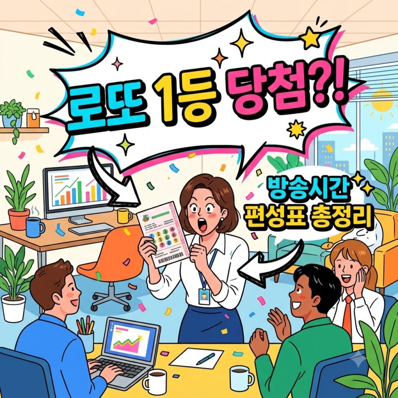 로또 1등도 출근합니다 편성표 티빙 선공개 tvN 방송시간 정리