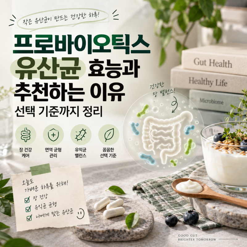 프로바이오틱스 유산균 효능과 추천하는 이유 선택 기준까지 정리