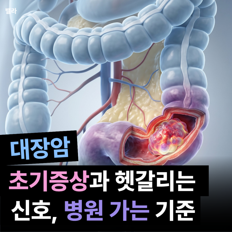 대장암 초기증상, 방귀·변 굵기·혈변 등 헷갈리는 신호 정리