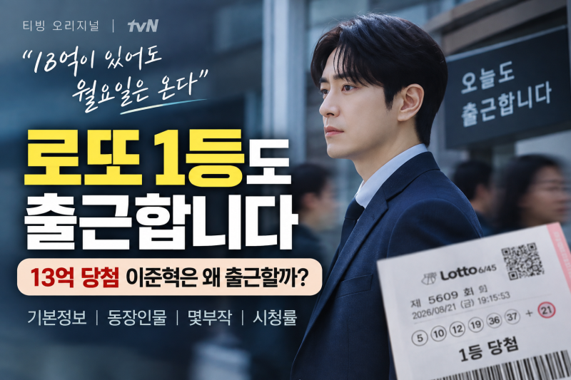 로또 1등도 출근합니다 기본정보·등장인물·몇부작, 13억 당첨 이준혁은 왜 출근할까?