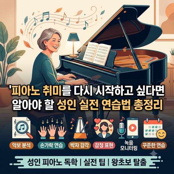 피아노 취미를 다시 시작하고 싶다면 알아야 할 성인 실전 연습법 총정리