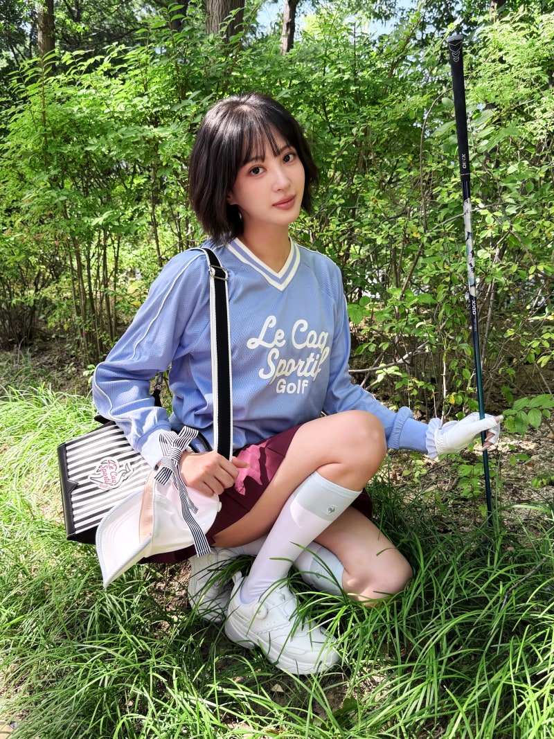 나솔사계 정혜성 인스타그램 르꼬끄골프 긴팔 티셔츠 & 플리츠 스커트! 가을 여성 골프웨어 ....
