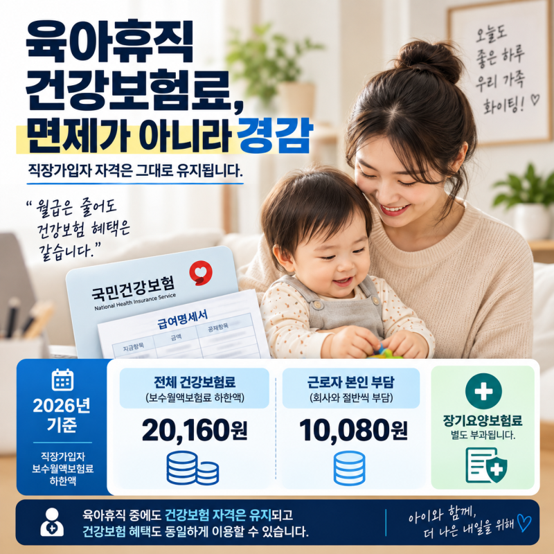 육아휴직 건강보험료 감면, 0원이면 면제? 복직 후 정산·연말정산까지