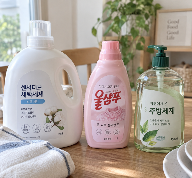 중성세제 종류 뭐가 있을까? 주방세제 울샴푸 세탁용 차이