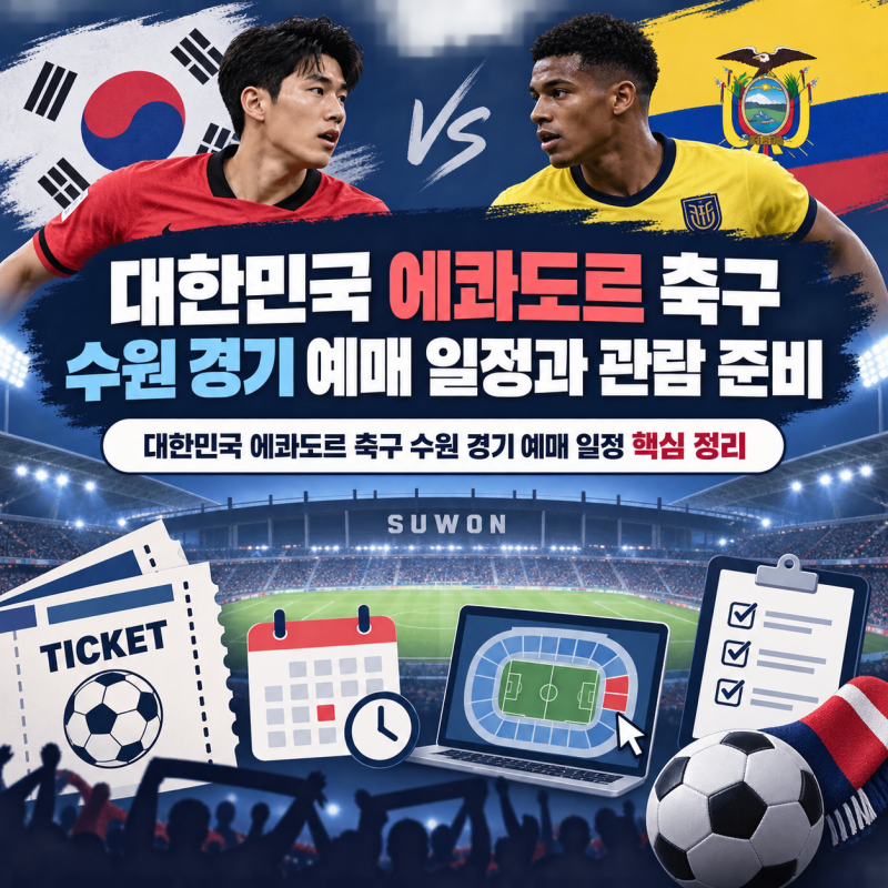 대한민국 에콰도르 예매 해볼까? 축구경기 일정 수원 직관 하기전 이것만은 꼭 알자