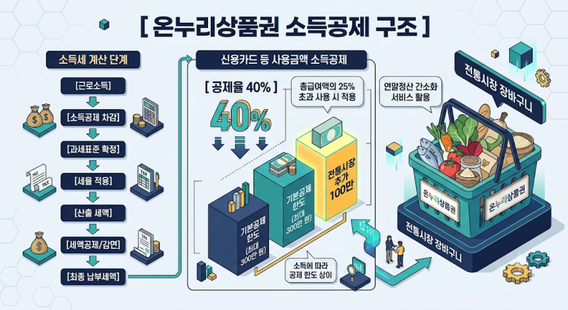 온누리상품권 소득공제 한도 40% 적용받는 진짜 절세 꿀팁