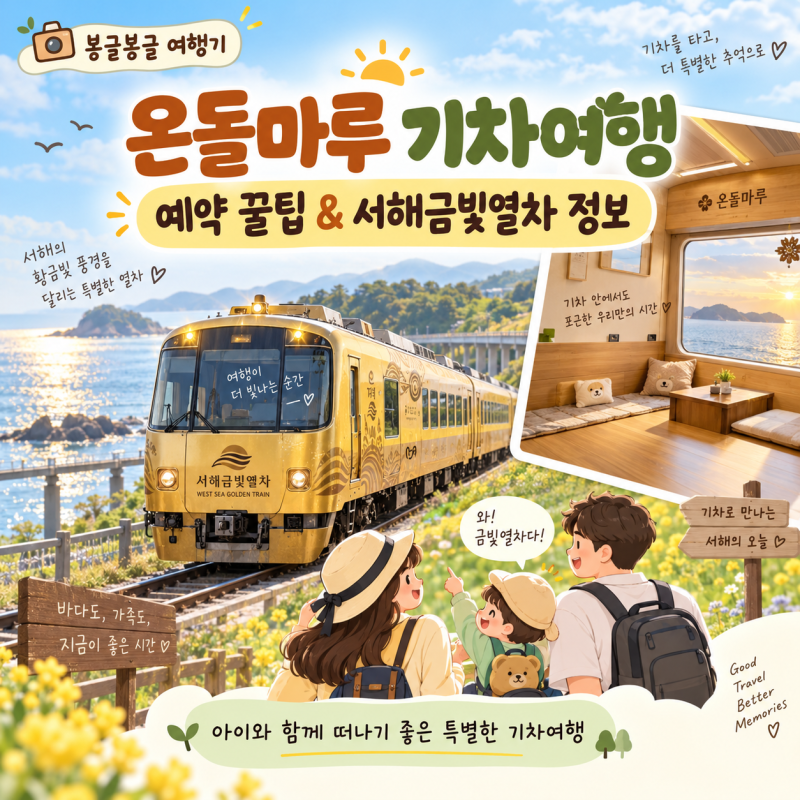 온돌마루 기차여행 예약 꿀팁과 서해금빛열차 정보