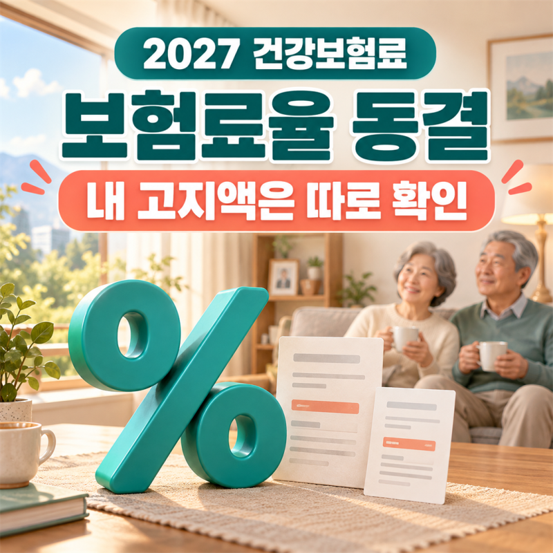 [연금] 은퇴자 건강보험료율 동결, 2027년 고지서도 그대로일까?